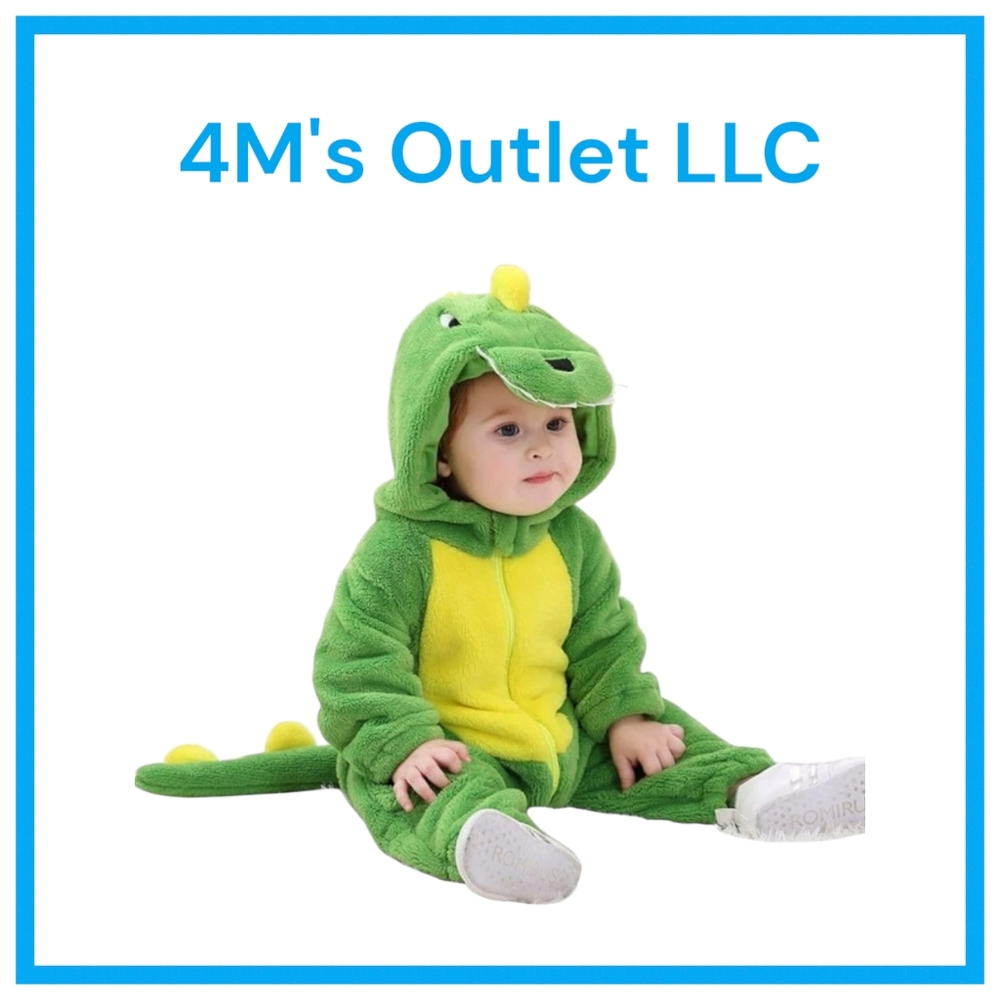 Baby Animal Costumes Toddler Dress Up Onesie Light Green Dinosaur